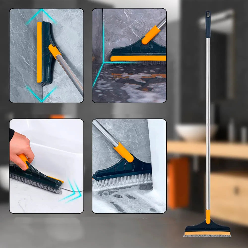 🧹Escoba giratoria 2 en 1🤩¿Se te dificulta eliminar las manchas persistentes de tu piso?