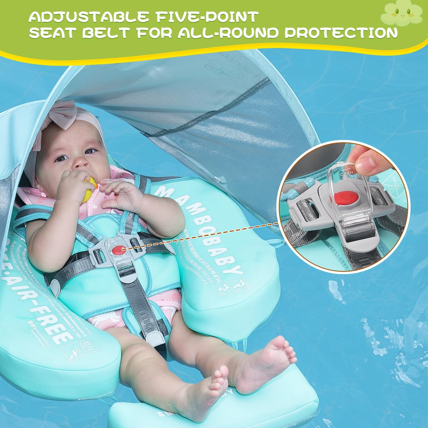 FLOTADOR CON CARPA PARA BEBÉS 👶😍💦