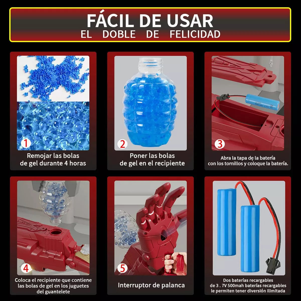 🦾Brazo iron man💥CONVIERTE EN EL SUPERHÉROE QUE SIEMPRE HAS QUERIDO.