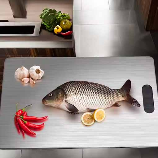 TABLA DE COCINA ACERO INOXIDABLE XXL + AFILADOR DE CUCHILLOS GRATIS 🤩😱