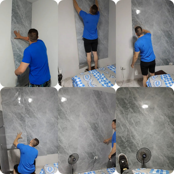 PAGA 4.5 Y LLEVA 9 METROS DE PAPEL STICKER DE MARMÓL 😱 ¡Para mesones, paredes, cajones y más!