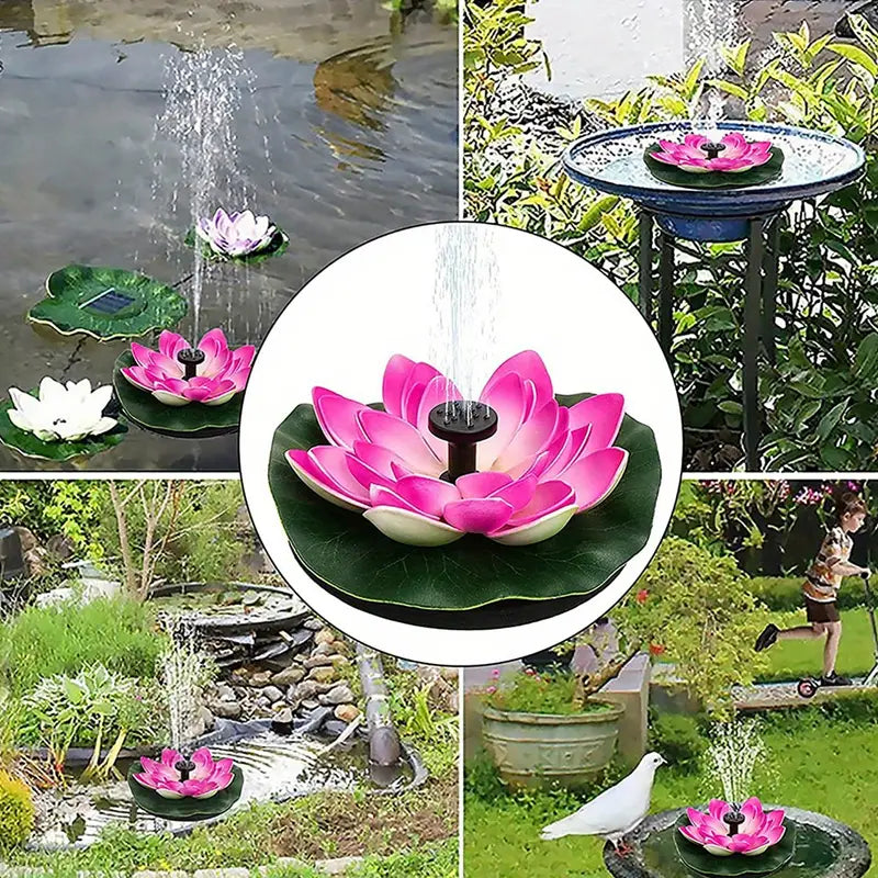 FUENTE SOLAR FLOR DE LOTO 😍🐦🐟