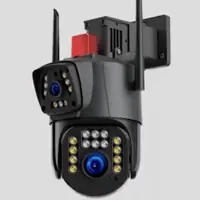 📸Cámara seguridad con doble lente + alarma🚨
