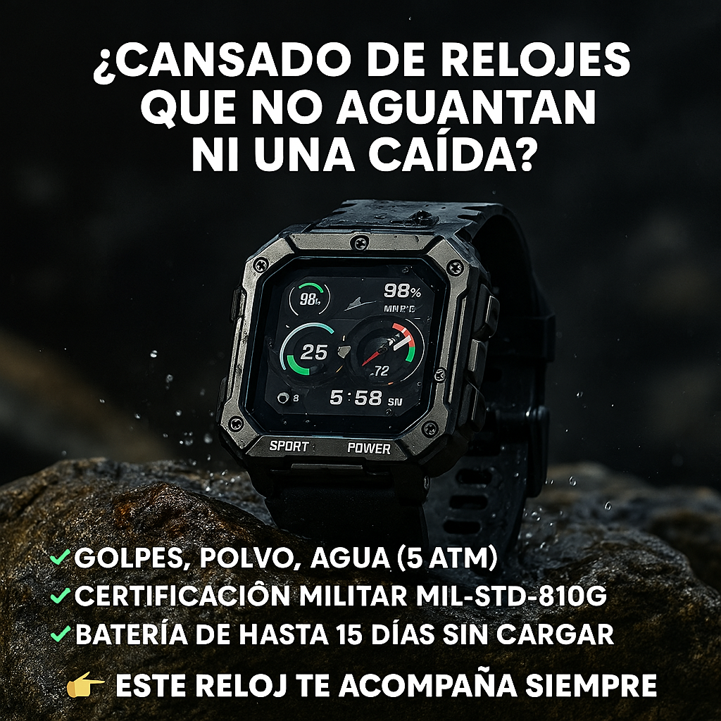 Reloj Indestructible C20 🛡️Garantía de 6 meses + ¡ENVÍO GRATIS!🎁