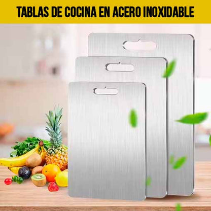 COMBO 3 TABLAS DE COCINA ACERO INOXIDABLE ⭐😱