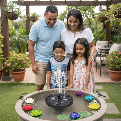 FUENTE DE AGUA SOLAR + 6 FLORES GRATIS ⛲🌸
