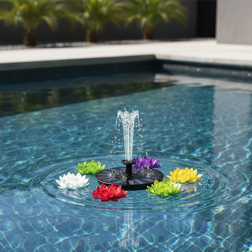 FUENTE DE AGUA SOLAR + 6 FLORES GRATIS ⛲🌸