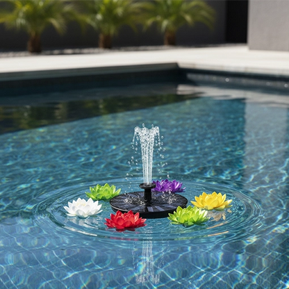 FUENTE DE AGUA SOLAR + 6 FLORES GRATIS ⛲🌸