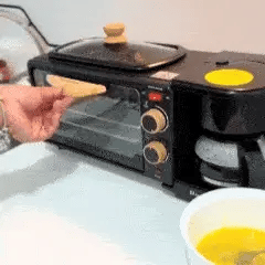 Mini Cocina 3 en 1 🤩🍳🥩🥘☕  Horno - Parrilla - Cafetera