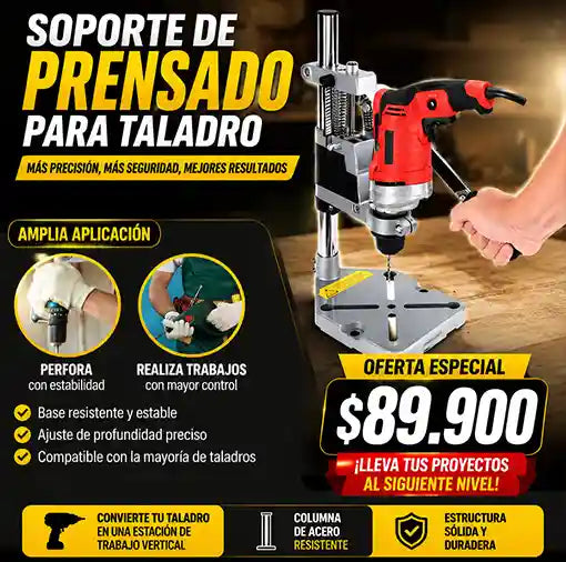 SOPORTE DE PRENSADO ⚒️🤩 ¡Convierte tu taladro en una prensa de precisión!
